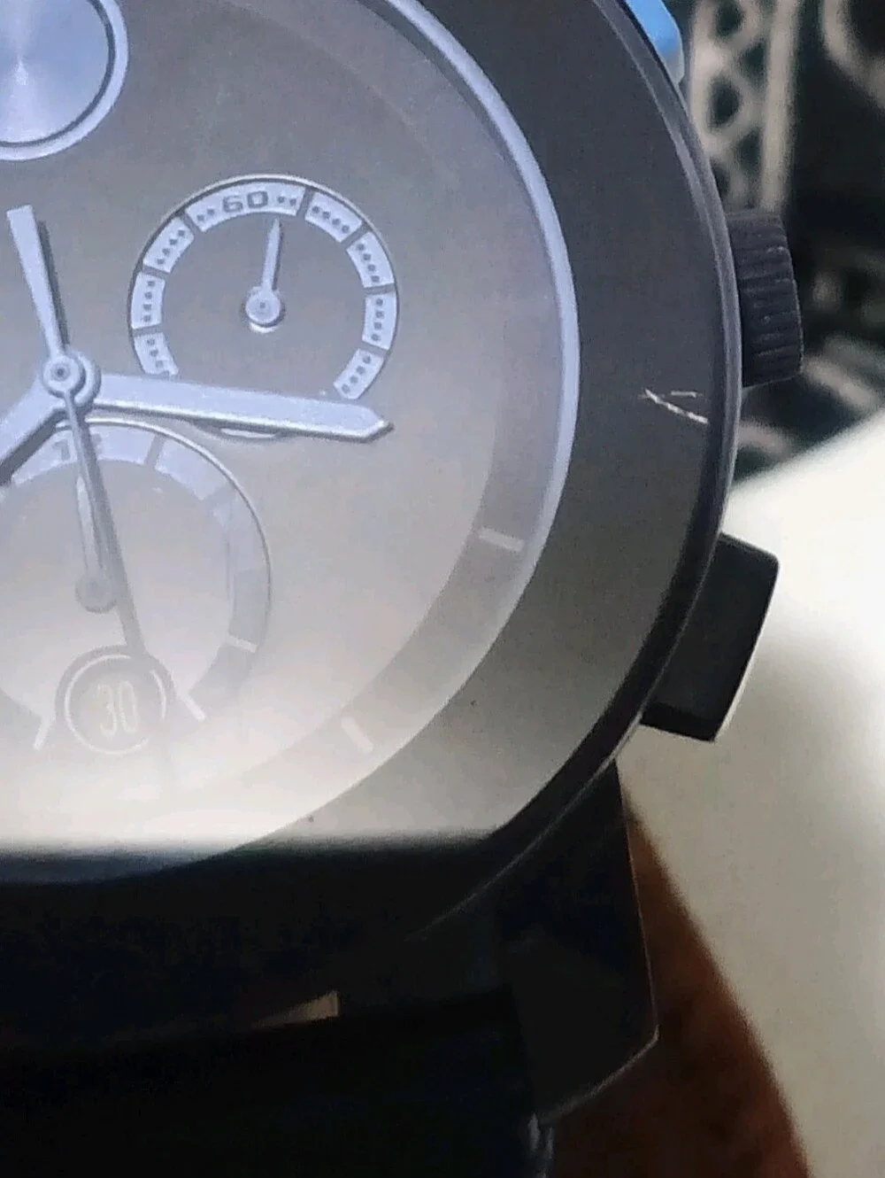 Movado Bold Blue/Blue Watch with Chronograph Swiss Made Blue Strap